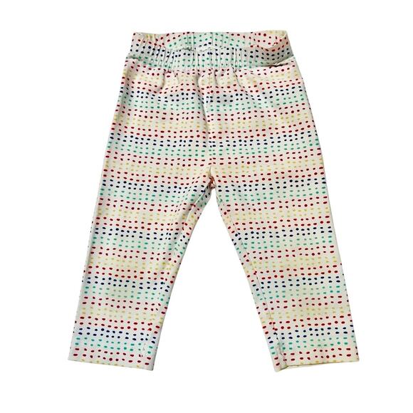 Hanna Andersson Rainbow Dot Capri Leggings Size 4 - Picture 1 of 6